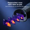 Vision nocturne: zoom numérique 1x, 2x, 4x, 8x pour une observation claire d'un ours.