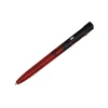 Stylo lampe Olight Open 3 rouge et noir de profil avec pointe bille et LED intégrée pour l'écriture et l'EDC
