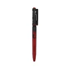 Stylo lampe Olight Open 3 rouge et noir de profil avec clip de poche pour écriture et EDC quotidien