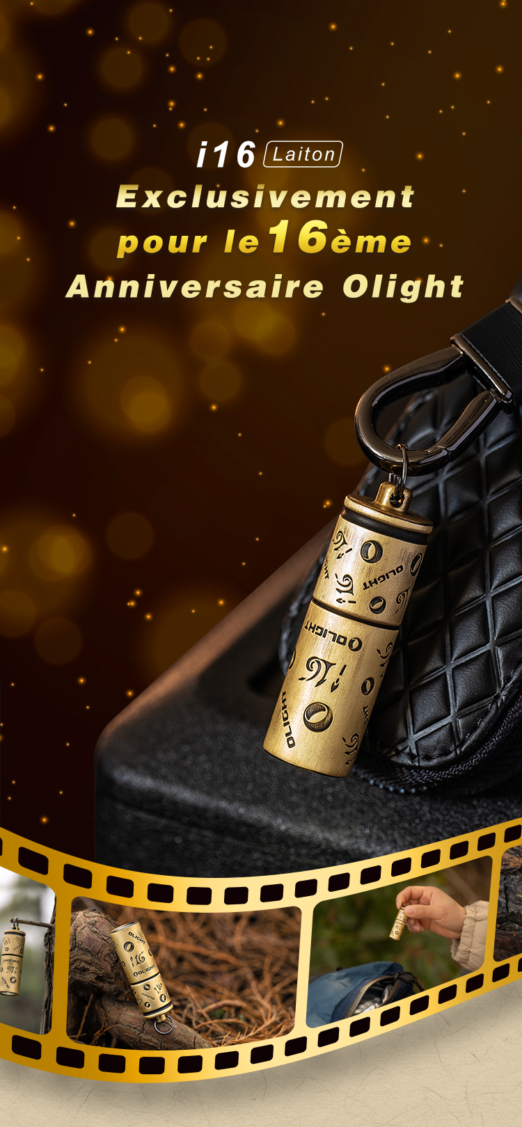 OLIGHT i3E EOS Lampe de poche 90 lumens EDC Porte-clés