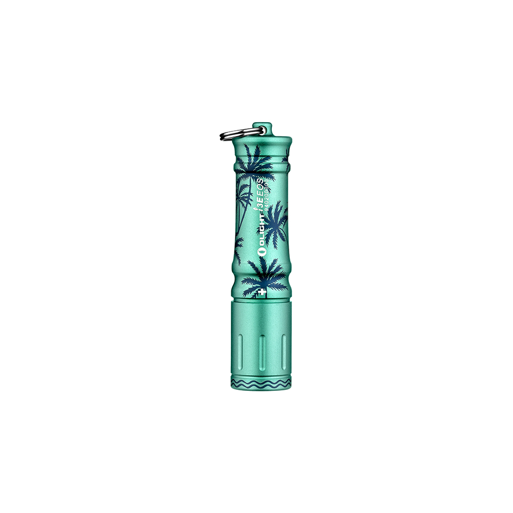Olight I3E EOS lampe de poche turquoise avec motif de palmier pour un éclairage quotidien pratique