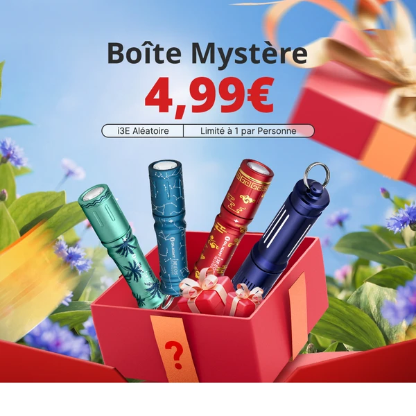 Olight i3E EOS édition limitée en couleurs multiples pour boîte mystère