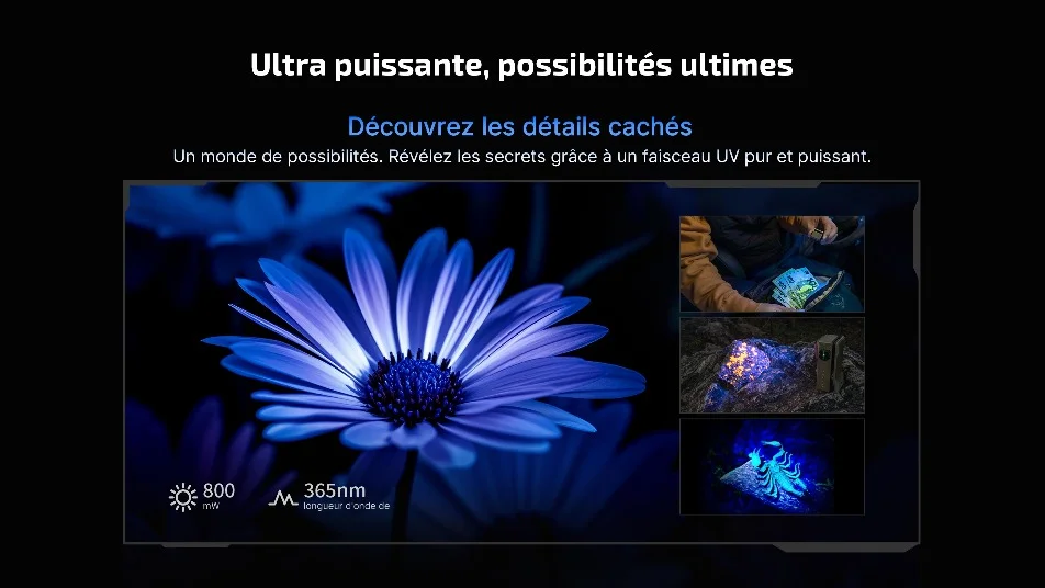 Lumière noire ou UV : 365 ou 395 nm, ce que change la longueur d'onde