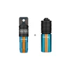 Mini lampe de poche rechargeable Olight i1R 2 Pro bleue et orange EDC pour porte-clés, vue de face compacte