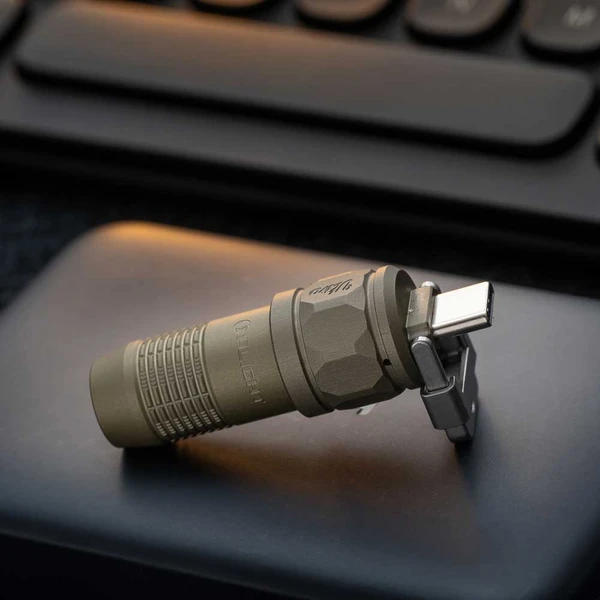 Lampe De Poche Olight I18 Laiton, Rechargeable USB-C, EDC Porte-clés, Neuve Scellée
