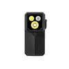 Lampe clip Olight Oclip 2 Ultra Premium noire de face avec triple LED pour éclairage EDC et randonnée