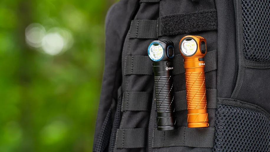 Lampe frontale led Olight Perun 3 accrocher au sac à dos