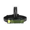 Lampe frontale Olight Perun 2 Mini verte, bandeau noir, éclairage LED compact et puissant