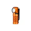 Olight Perun 3 Mini orange vue latérale avec clip de poche pour activités extérieures