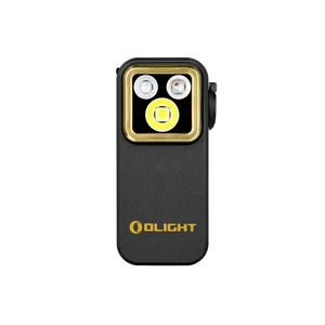 Lampe clip Olight Oclip Pro S noire multi-angle avec éclairage RGB portable et compact pour activités outdoor