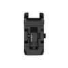 Support de montage d'arme tactique noir compatible rail Picatinny 1913, vue de dessous sur fond noir.