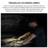 Olight ArkPro Ultra noire, vue d'un homme réparant un moteur de voiture, lampe magnétique mains libres.