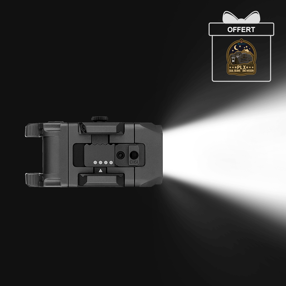 Lampe torche compacte PL-PRO Valkyrie, lumière intense, accessoire tactique polyvalent pour armes à feu.