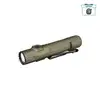 Olight Lampe torche LED Warrior Ultra verte vue de côté pour une utilisation tactique et quotidienne.