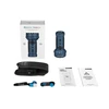 Lampe de poche LED rechargeable Olight MARAUDER MINI bleue, avec faisceau d'inondation et de projection pour l'éclairage extérieur.