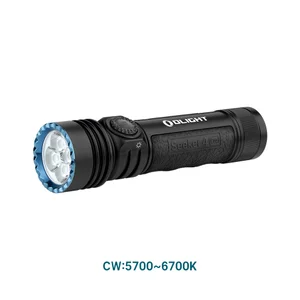Lampe de poche Olight Seeker 4 Pro, 5700~6700K, étanche, LED puissante, rechargeable, pour extérieur