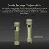 Lampe de poche Olight Seeker Ultra verte avec double recharge USB-C et magnétique pour un usage quotidien pratique
