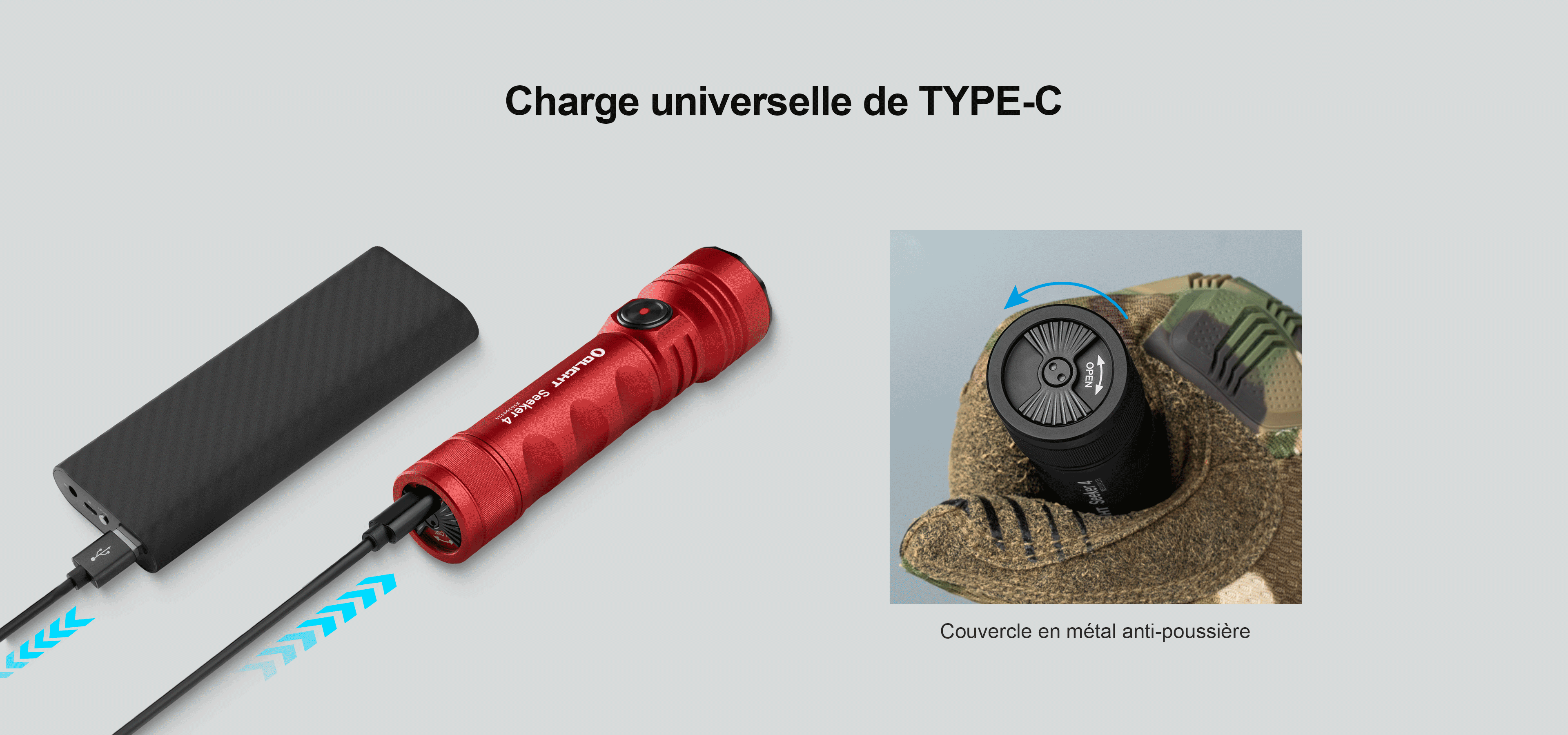 Olight Seeker 4 Lampe torche longue portée 3100 lumens Olight France