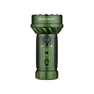 Olight lampe torche MARAUDER MINI vert olive, vue latérale, multiples modes d'éclairage pour l'extérieur.