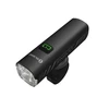 Éclairage avant vélo Olight RN 800 noir rechargeable puissant avec bouton indicateur LED vert sur fond blanc