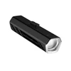 Éclairage avant vélo Olight Goshawk 1600 noir puissant avec lentille optique sur fond blanc