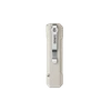 Couteau de poche beige fermé Oknife avec clip de poche métallique argenté sur fond noir