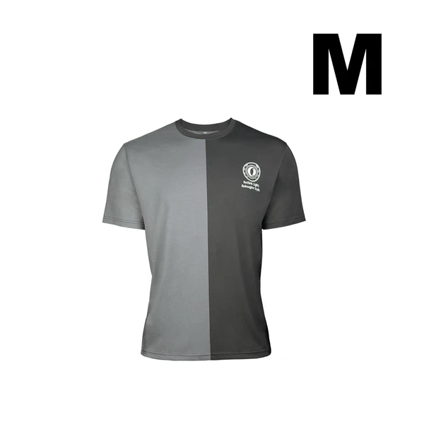 T-shirt bicolore gris clair et foncé taille M avec logo poitrine Rethink Light Reimagine Style