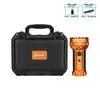 Lampe torche puissante Olight orange avec sa mallette de transport rigide noire et cadeaux offerts
