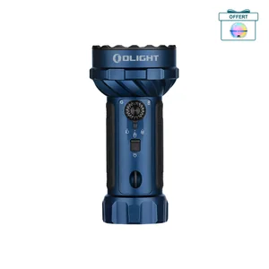 Olight Marauder Mini 2 bleue, éclairage puissant pour la recherche ou l'extérieur.