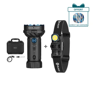 Olight Noir Marauder Mini 2 et Perun 2 Mini avec étui pour l'éclairage extérieur et le camping