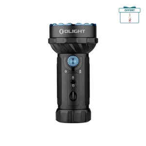 Olight MARAUDER MINI noire avec lunette bleue et halo lumineux LED pour l'extérieur