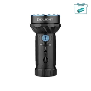 Olight MARAUDER MINI noire avec lunette bleue et halo lumineux LED pour l'extérieur