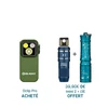 Olight Oclip Pro vert acheté avec imini 2 et i3E bleu offerts, lampes de poche EDC compactes pour usage quotidien et camping