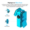 Lampe de travail portable bleue avec tête inclinable à 115 degrés et pince pivotante à 360 degrés réglable sur deux axes