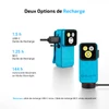 Lampe torche Olight bleue avec deux options de recharge USB-C et MCC et autonomie maximale de 144 heures.