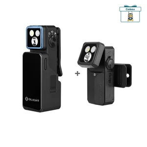 Lampes de poche rechargeables Olight avec clip de fixation orientable, puissantes et compactes pour randonnée et camping