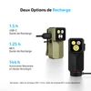 Lampe torche Olight avec options de recharge USB-C et magnétique MCC, autonomie et temps de charge.