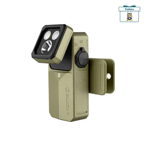 Mini lampe clip Olight Oclip 2 Ultra Premium vert olive avec tête inclinable et clip magnétique pour EDC.