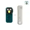Lampe de poche Olight de camping verte et lampe torche plate beige rechargeable EDC