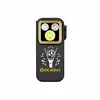 Olight Oclip Pro S noire avec bordure dorée, vue de face pour l'éclairage et le transport quotidien.