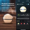 Lampe sphérique Olight contrôlée à distance par application avec réglage de lumière et de couleur.