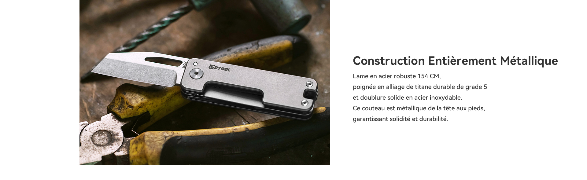 Outil Multifonction EDC En Titane – Survival, Simple Et Durable (neuf)
