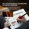Stylo bille Olight Open 3 rouge et noir tenu en main pour écriture confortable au bureau avec texture antidérapante