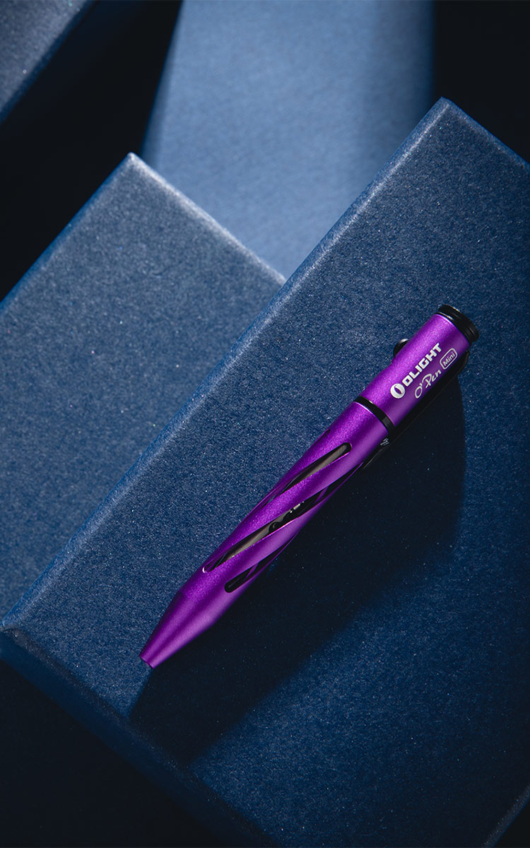 Stylo Lampe Torche Olight O’Pen Glow - Edition Desert Warrior, Aluminium Rose