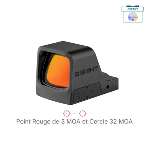 Olight Osight C rouge, vue latérale, pour une précision de tir améliorée sur les armes à feu.