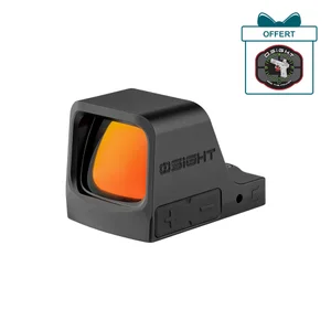 Viseur à point rouge noir Olight Osight C avec optique orange pour un ciblage précis.