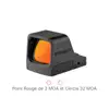 Olight Osight C rouge, vue latérale, pour une précision de tir améliorée sur les armes à feu.