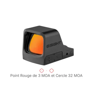 Olight Osight C rouge, vue latérale, pour une précision de tir améliorée sur les armes à feu.