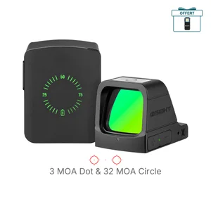 Viseur point rouge Q5Sight avec chargeur sans fil et indicateur de batterie. Optique de pistolet compacte noire.