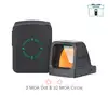 Viseur point rouge Osight Olight avec boîtier de recharge et indicateur de batterie vert.